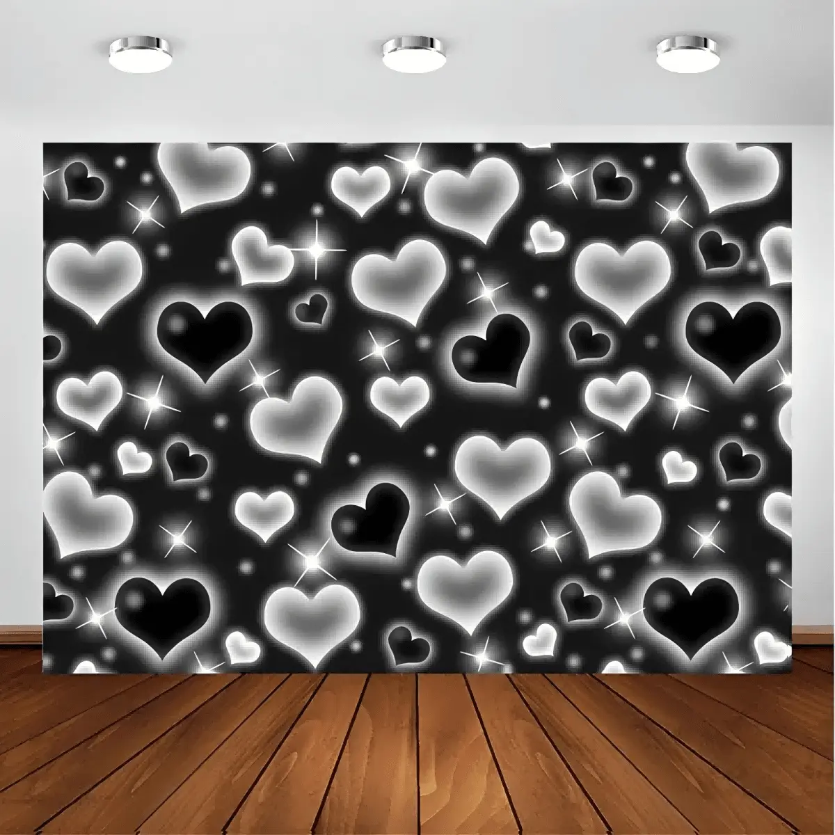 2D Flat Banner, Wall Decor Banner, Heart Valentine's Day Pull Flag, Photography Prop Background, Wedding Party Backdrop, Indoor Outdoor Home Decor, Valentines Photo Backdrop, Photo Backdrops, Photo Studio Backdrop
