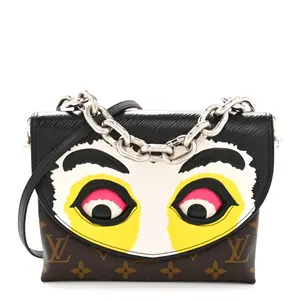 Pre-owned Louis Vuitton Coated Canvas Crossbody Bags Monogram Kabuki Pochette Black