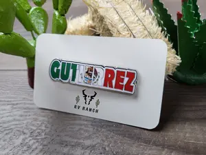 GUTIERREZ last name, surname pin for caps, apellido Gutierrez pin, hat accessories, pin de apellidos para gorras
