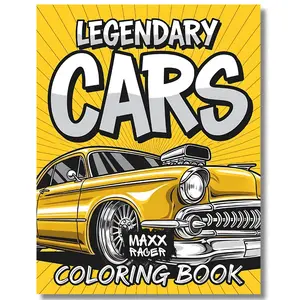 Legendary Cars Coloring Book: Fun American Classic, Muscle & Lowrider Styles for Kids and Auto Fans (Custom Kings Coloring Books)