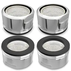 4Pcs Bathroom Faucet Aerator Replacement Set 15/16" 24mm, 2.2 GPM - Leak-Proof & Water-Saving Faucet Aerators, Rust-Resistant Bathroom Sink Aerator Replacement - Kitchen Sink Aerators, Male Connector
