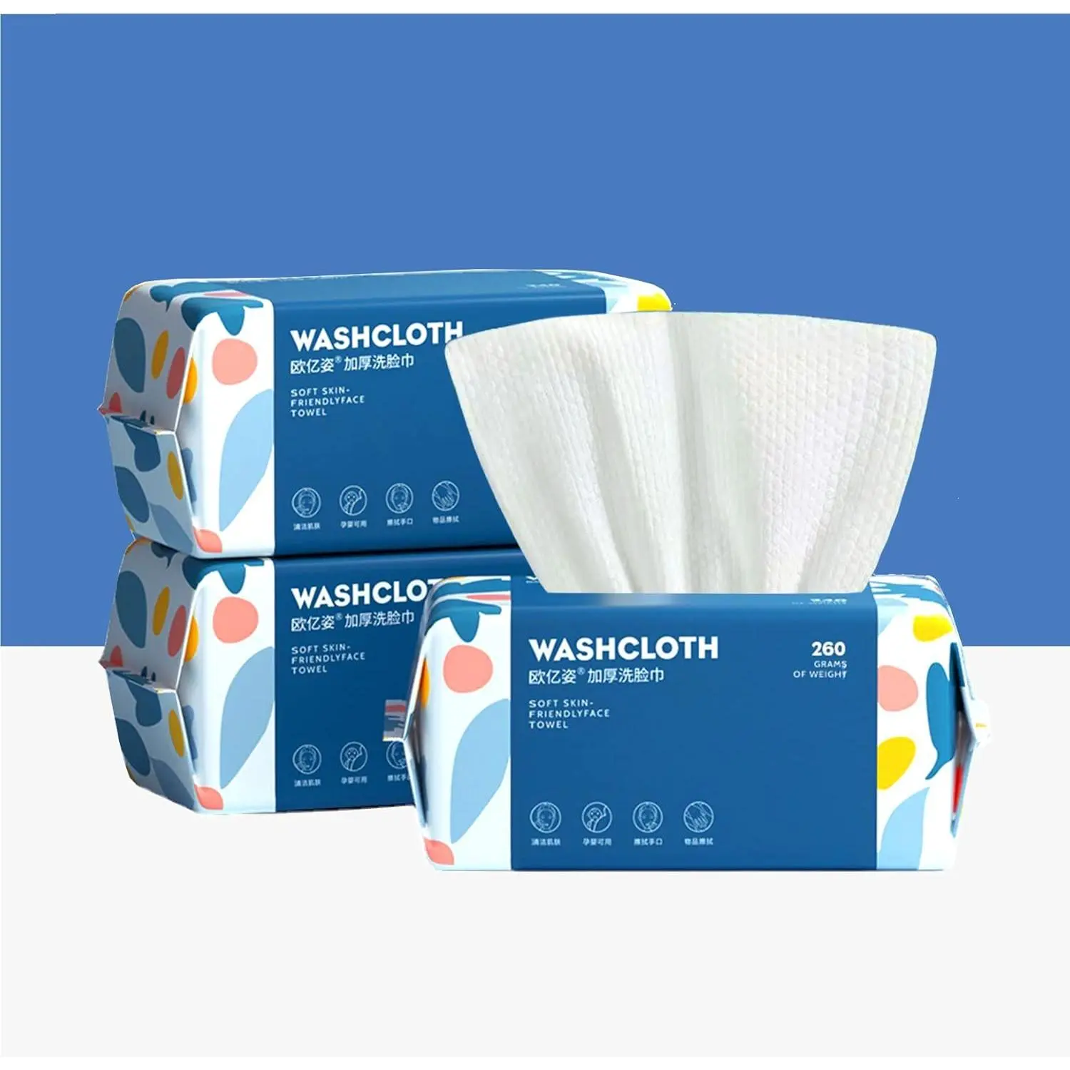300 Count Disposable Face Towel,Thickening Ultra Soft Washcloths,Facial Cotton Tissue,Lint-free cotton dry wipes Multi-Purpose for Skin Care,Make-up Wipes,Face Wipes and Facial Cleansing