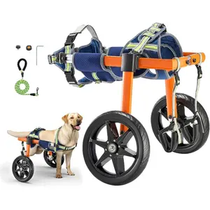 VEVOR Dog Wheelchair for Back Legs, Lightweight 2 Wheels Pet Wheelchair, Height, Width Length Adjustable, Dog Cart with Shock - Absorbing Wheels, for Injured, Disabled DogsVEVOR Super Brand Day