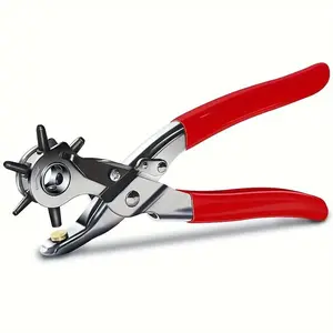 Professional Hole Punch Plier Set, Leathercraft Hand Tool Kit for Punching Eyelets, Setting Machine Bags & Crafting Watchbands & Straps