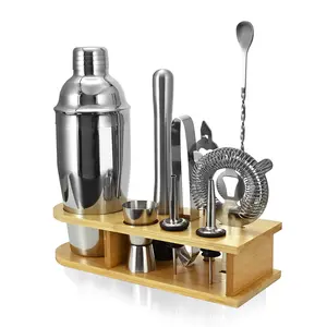 Cocktail Shaker Set, 10-Piece Bartender Kit, Bar Set Includes Cocktail Shaker, Jigger, and More, Durable Design with Bar Accessories Set.