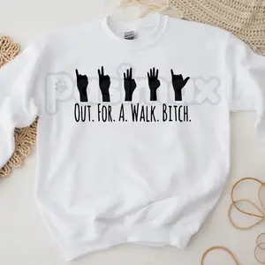 Buffy The Vampire Slayer Sweatshirt, Out For A Walk Btch Spike Crewneck, Retro 90s TV Show Jumper, Sunnydale High Graphic Pullover, Sassy Vampire Quote Shirt, Vintage Horror Aesthetic Top TTI