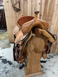 R Bar B Barrel Saddle, 14.5" Seat