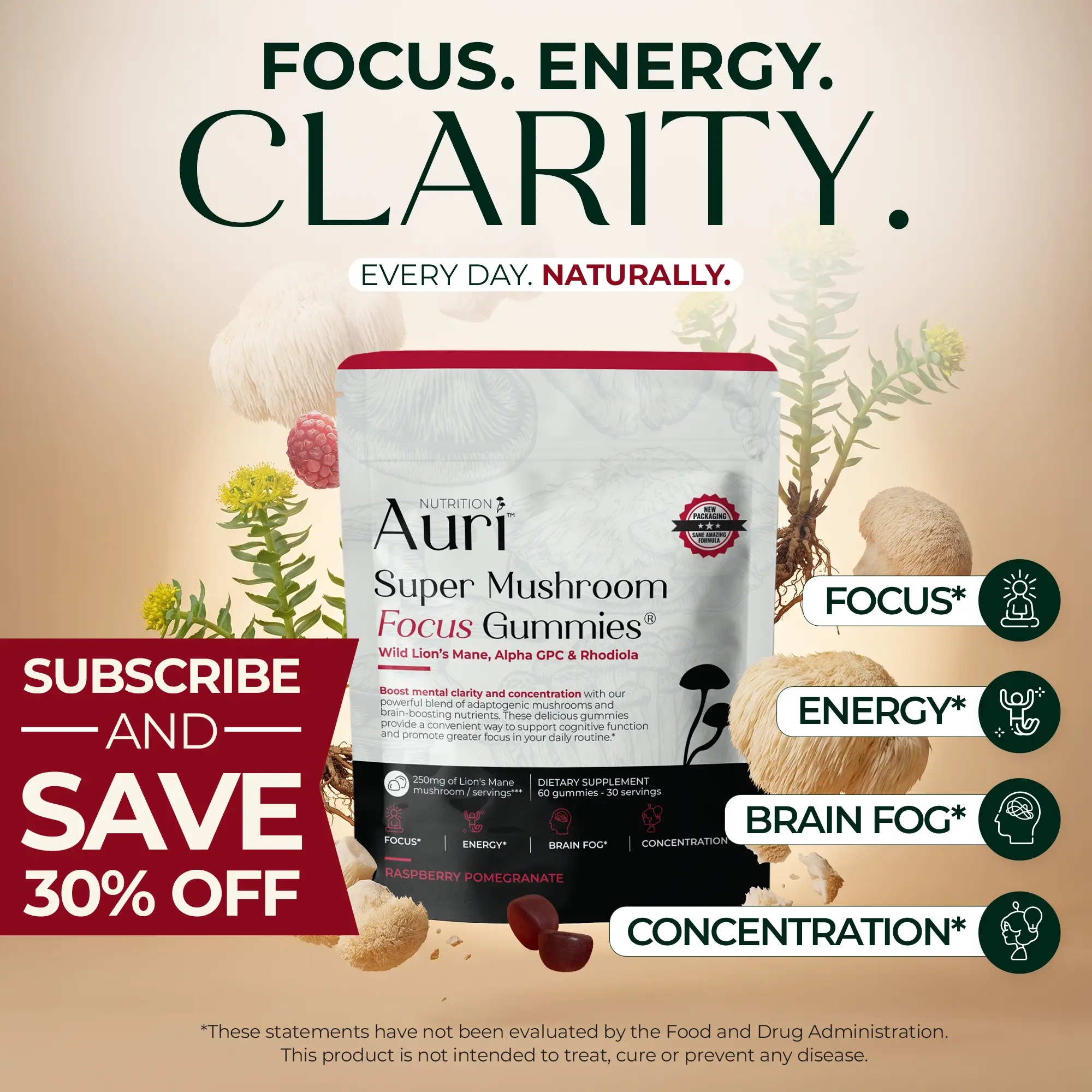 Super Mushroom Focus Gummies®