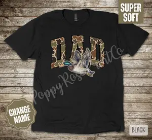 Dad Duck Gildan TShirt, Father's Day, Hunting Shirt, Men's Camo Tee, Gift for Him