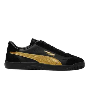 PUMA Womens Club 5V5 Glitter Lace Up Sneakers Shoes Casual - Black