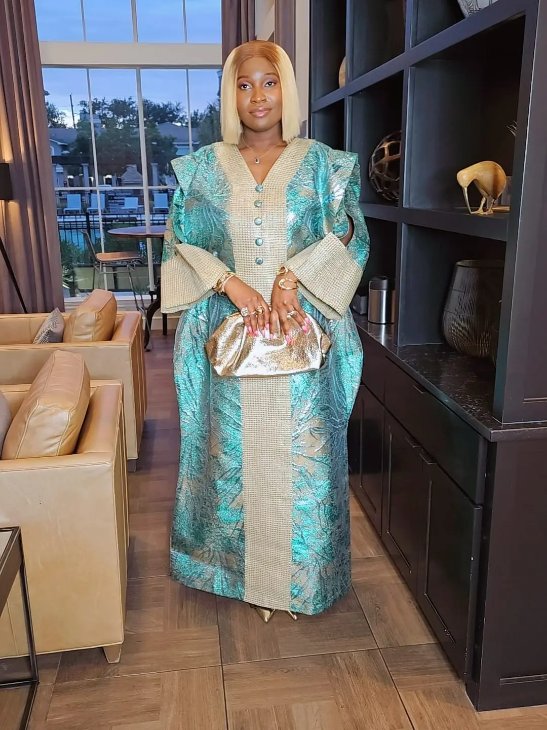 Athena Brocade + Ashoke  Boubou Dress