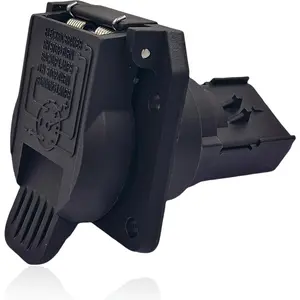 56038366AB Rear 7-Way Trailer Tow Connector Plug Fit for Dodge Ram 1500/2500/3500 2001-2010, for Chrysler Jeep Cherokee 7 Pin Trailer Plug Harness Accessories