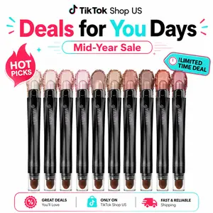 LUXAZA 6PCS / 10PCS Eyeshadow Stick,Shimmer And Matte Brown Metallic Cream Eyeshadow Pencil Crayon with Smudge-proof & Waterproof, Eye Brightener Stick Cream Eyeshadow Stick Set Makeup Cosmetic Christmas gifts #SummerVibes #Summervibes