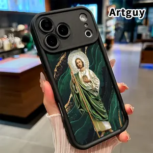Phone Case for iPhone 17 Pro Max 16 Plus 15 14 13 12 11 Air E Jesus Shockproof Silicone TPU Bumper Drop Protection Soft Cover