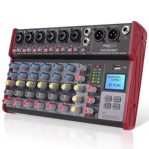 8-Channel Wireless DJ Mixer - Bluetooth Streaming, USB, +48V Phantom Power