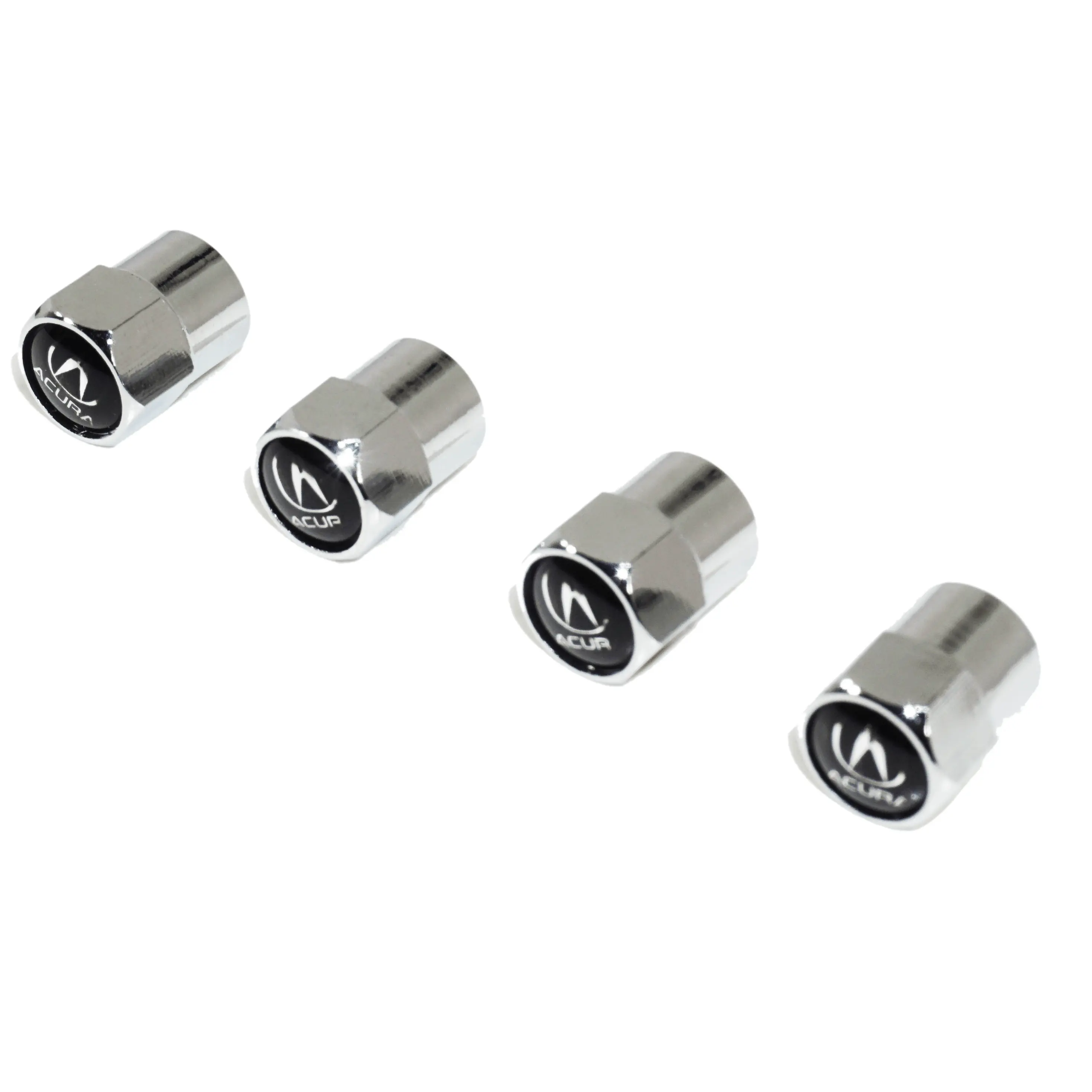 Chrome Valve Stem Tire Caps, Style: Acura Chrome Valve Stem Tire Caps, Style: Acura