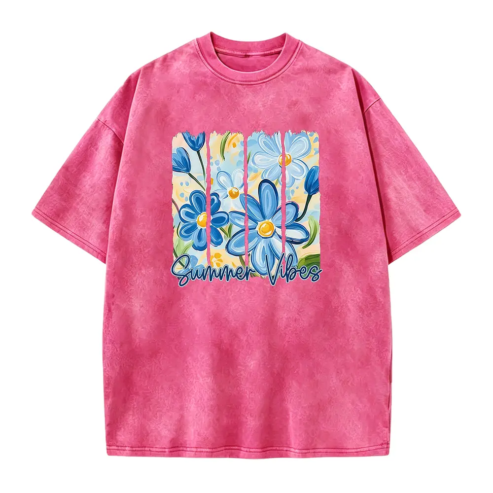 Summer Vibes Shirt, Vacation T shirt, Floral Summer Tee, Beach T-shirt, Salty Summer Shirt, Beach Vacation Tee