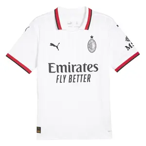 PUMA Mens Ac Milan Away Collared Short Sleeve Jersey Casual - White