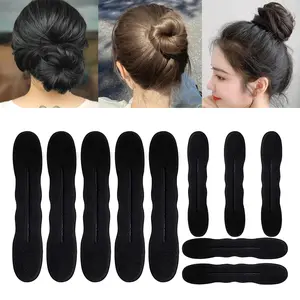 10PCS Hair Bun Maker for Women, Magic Snap Roll Sponge Curler Clips, Reusable Flexible Donut Bun Twister for Ballet Buns, French Twist, Updos & Waves