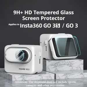 Insta360 Go 3s Go 3 Screen Tempered Glass Protector, Anti-Scratch Camera Accessories, Durable Protective Film for Sports Cameras