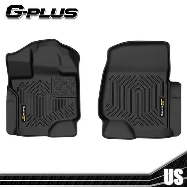 G-PLUS TPE Floor Mats for 2015-24 Ford F-150 F150 Super Crew Cab All Weather Waterproof Anti-Slip TPE Rubber Floor Liners Upgraded Version