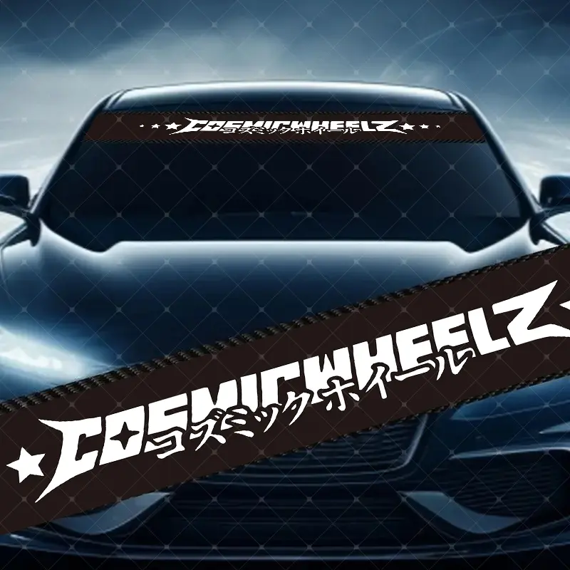 Shiny Sport Letter Car Windshield Sticker, Decorative Vinyl Decal, Scratch Cover Waterproof UV Protection, Fits All Cars, Vehicle Exterior Decoration