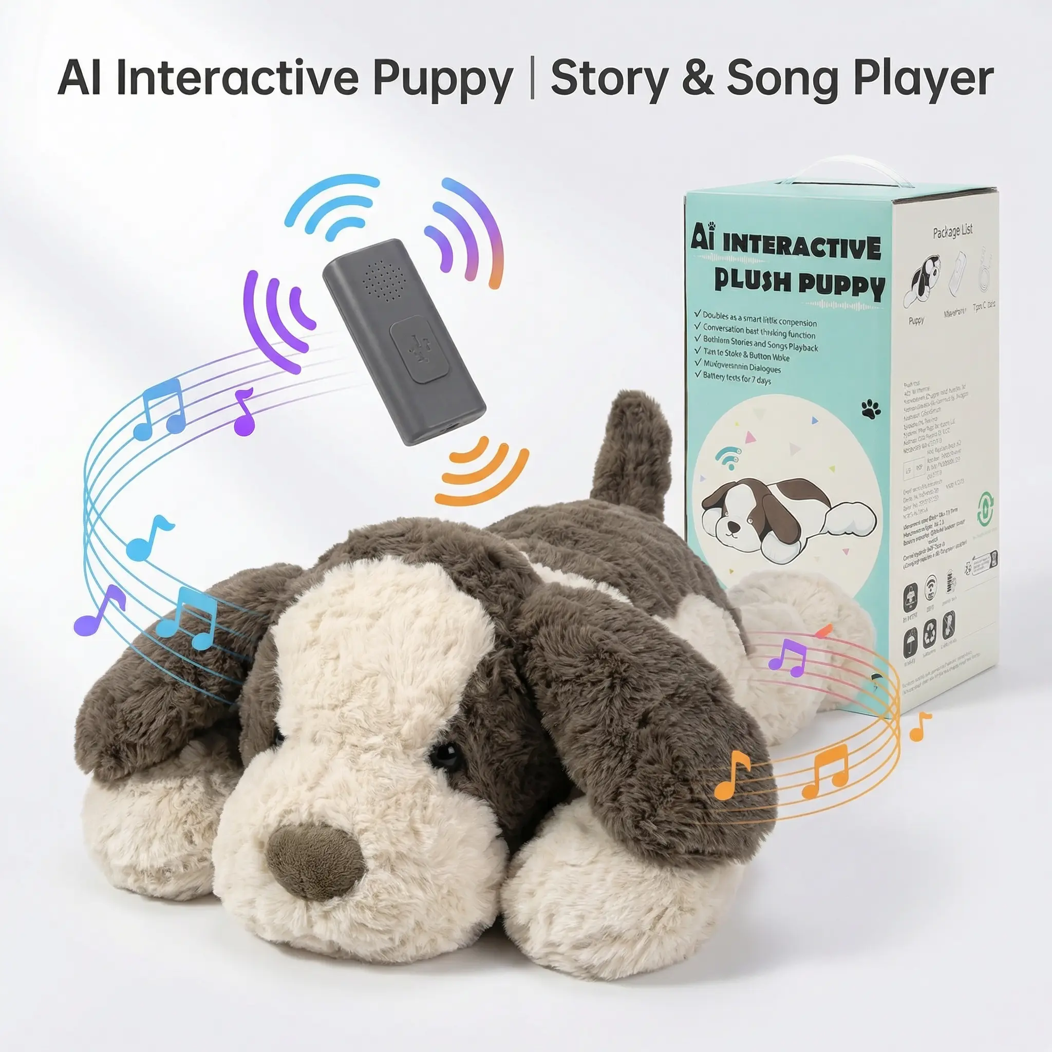 Plush dog with AI mechanism