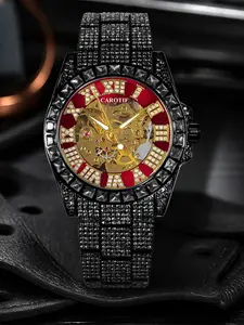 A men's high-end full diamond steel strip festive gift, daily decoration, casual and handsome fully automatic mechanical watch