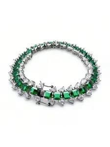 Women's Emerald Zirconia Bracelets Fashion High-end Exquisite Zirconia Bracelets Luxury Jewelry Gifts For Girl