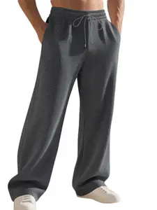 Boys' spring and summer pants! Straight leg pants, hanging down to look slim and non stick, elastic drawstring waist, essential for home commuting fashion