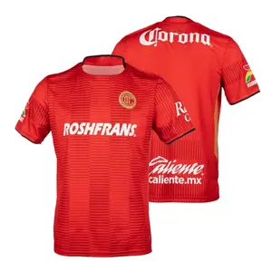 2025-26 Deportivo Toluca Home Kit Fan Edition Adult Short Sleeve Breathable Quick Dry Soccer Jersey LIGA MX