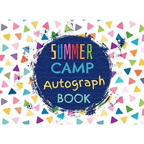 Summer Camp Autograph Book: Cute Keepsake Memory Notebook for Kids - Blank Unlined Pages to Collect Signatures and Special Messages from Friends