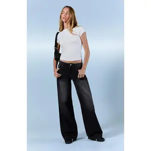 Pacsun Women's Casey Low Rise Baggy Jeans Black