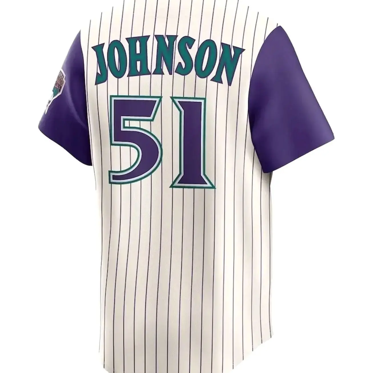 Unisex Baseball 2026 Inspired #51Johnson Jersey Throwback Cooperstown Collection Jersey - Cream