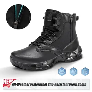 Men's Non-Slip Work Boots - Waterproof & Slip-Resistant, Professional Cushion, Durable for Chefs, Riders, Construction, Cycling & Outdoor Jobs