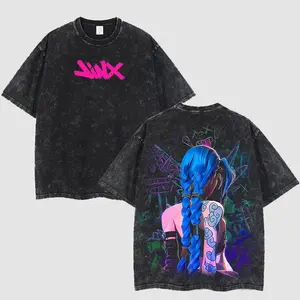 Retro Vintage Jinx x Powder Arcane: League of Legends  T-shirt Game Cotton, FPS, Game Lover Unisex Shirt Gift for Him Her Y2K Hoodie Sweatshirt