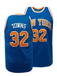 Unisex Embroidered New York 32 Basketball Jersey Breathable Mesh Sports Shirt Retro Athletic Uniform Daily Wear Streetwear Sports Top