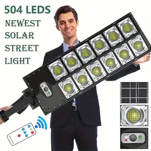 Solar Street Lights - Outdoor Waterproof, Dusk to Dawn, Commercial Flood Light with Motion Sensor and Remote Control