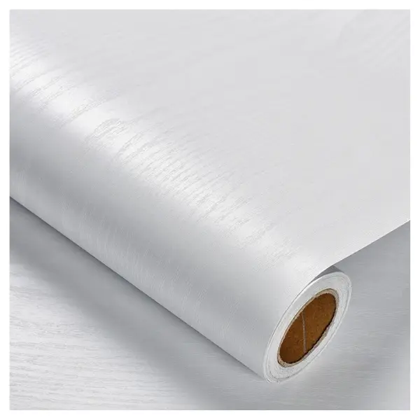 Thickened Textured White Wood Grain Self-Adhesive Vinyl Peel and Stick Wallpaper, Waterproof Contact Paper for Kitchen, Living Room Cabinets, Drawers, Countertops, 17.5" x 78.7"