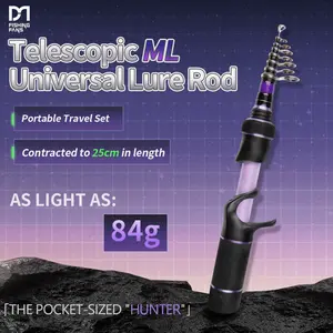 Fishingfans High Carbon Fiber Ultra Short 24cm Portable Fishing Rod, Shore Throw Ml Hardness 5-10lb Sea Rod