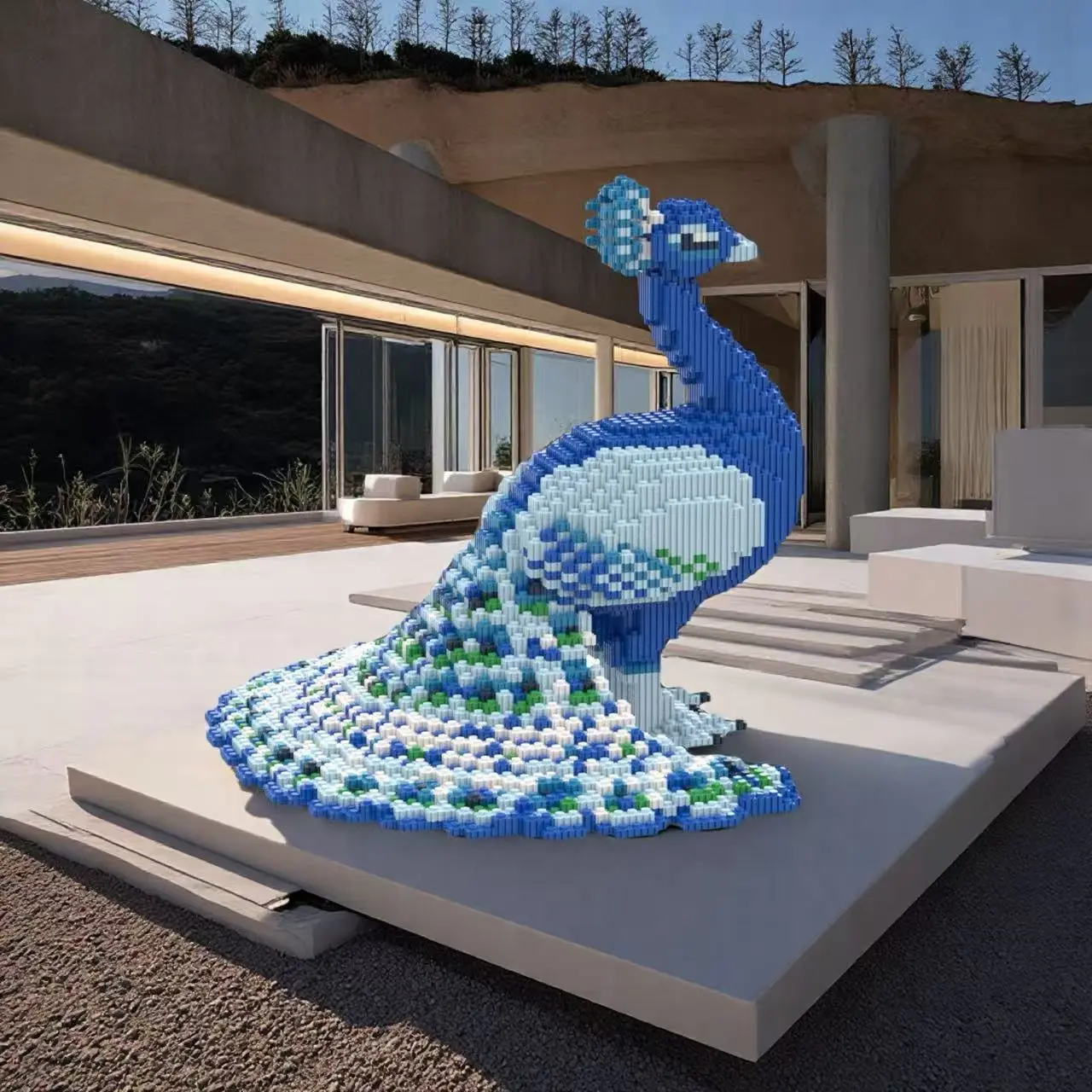 7646pcs Halloween Peacock 3D Puzzle, Creative Room Decor, DIY Craft Kit, Perfect Gift for Home Decoration & Party Supplies