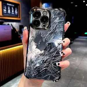 Cool Anime Goku Transparent Soft Phone Case, Drop Protection Cover Compatible with iPhone 17 Air 16 15 14 13 12 11 Pro Max Plus & Samsung Galaxy S25 S24 S23 S22