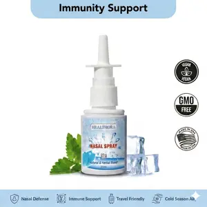 HEALTHORA Nasal Spray | Cooling Menthol Flavor | Refreshing Breathing Experience | Breathe In Life Carrier, for nic | sleep, Comfort | natural mint | High Concentration  Daily