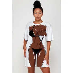 BIKINI SEXY BODY CARTOON TEE DRESS