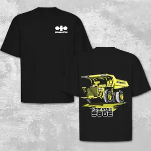 Komatsu 980E Mining Truck T-shirt, Heavy Equipment Graphic Pullover Sweatshirt, Industrial Workwear Streetwear, Construction Engineer Aesthetic Hoodie, Diesel Machinery Apparel, Vintage Heavy Duty Truck Design, Oversized Unisex Tee For Workers & Gearheads