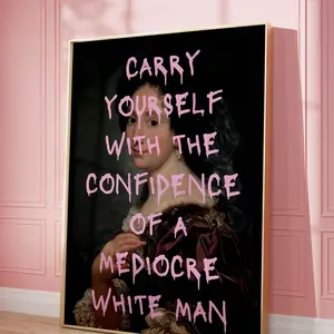 Feminism Poster Altered Print Quote Art Vintage Wall Art Eclectic Home Decor Girl Power Poster Room Decor, Unframed