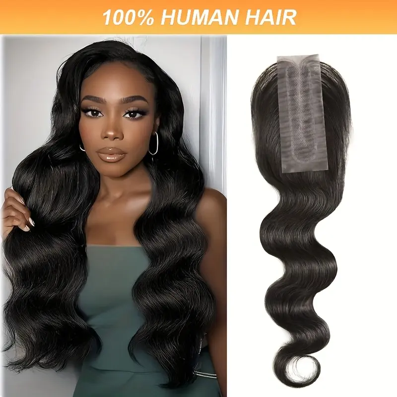 2x6 Body Wave Human Hair Lace Closure for Women, Natural Color Transparent Lace for a Seamless Blend and Protective Styling, Female, 2X6 Transparent Lace