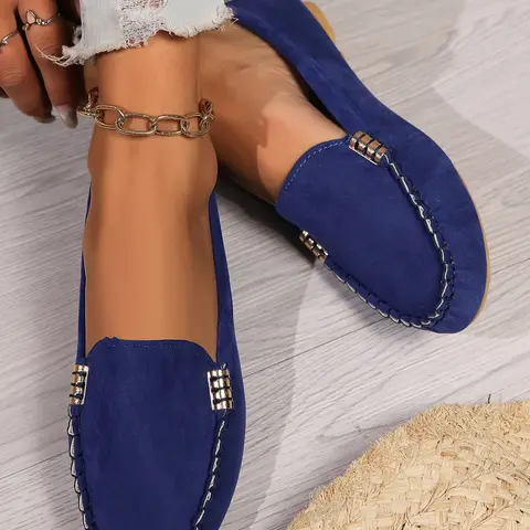 Women's Comfortable Walking Flats, Slip On Lightweight, Casual Slip Ons, Fashion One-Step Slip-On Casual Shoes, Ideal for Work, Versatile Stylish Choice for All Day Wear, Slip On Footwear
