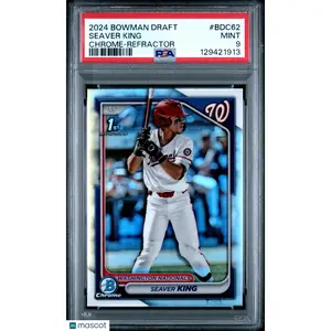 Seaver King 2024 Bowman Draft #BDC62-Chrome Refractor PSA 9