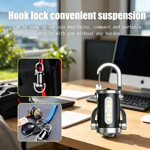 Compact Portable Metal Keychain Carabiner, Sturdy Lock Hook Clip, Multi-Use Outdoor Hardware Buckle for Key, Backpack, Travel Gear & Daily Organization